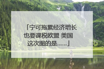 宁可拖累经济增长也要课税欧盟 美国这次图的是……