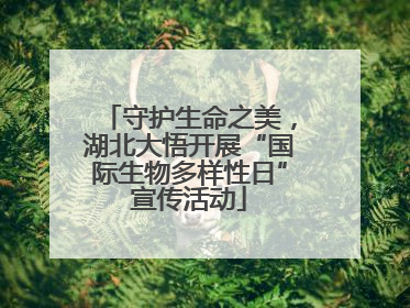 守护生命之美，湖北大悟开展“国际生物多样性日”宣传活动
