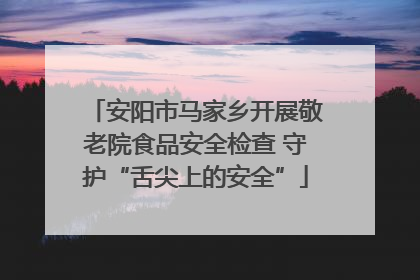 安阳市马家乡开展敬老院食品安全检查 守护“舌尖上的安全”