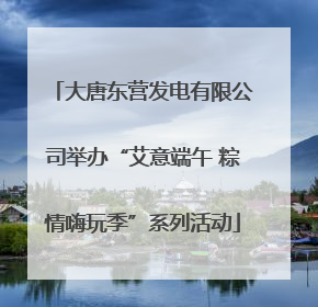 大唐东营发电有限公司举办“艾意端午 粽情嗨玩季”系列活动
