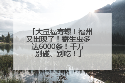 大量福寿螺！福州又出现了！寄生虫多达6000条！千万别碰、别吃！