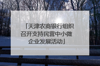 天津农商银行组织召开支持民营中小微企业发展活动