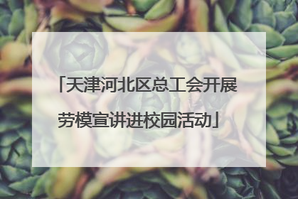 天津河北区总工会开展劳模宣讲进校园活动