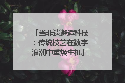 当非遗邂逅科技：传统技艺在数字浪潮中重焕生机