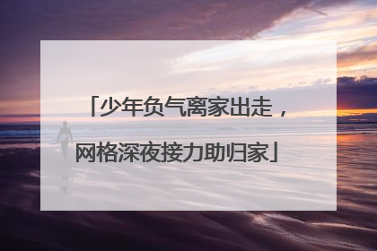 少年负气离家出走，网格深夜接力助归家