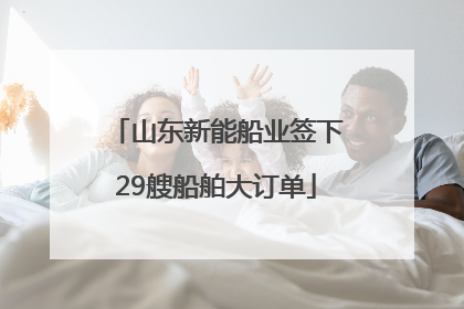 山东新能船业签下29艘船舶大订单