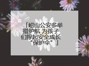 崂山公安多举措护航 为孩子们撑起安全成长“保护伞”