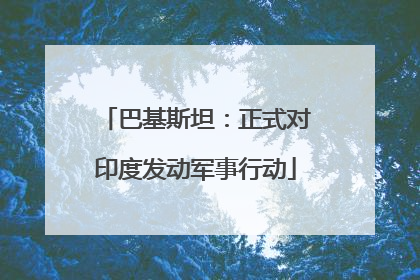 巴基斯坦：正式对印度发动军事行动