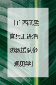 广西武警官兵走进消防救援队参观见学