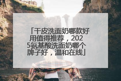 干皮洗面奶哪款好用值得推荐，2025氨基酸洗面奶哪个牌子好，温和在线