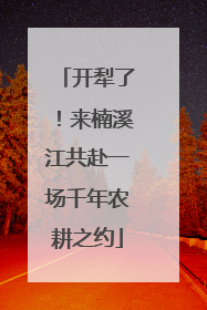 开犁了！来楠溪江共赴一场千年农耕之约