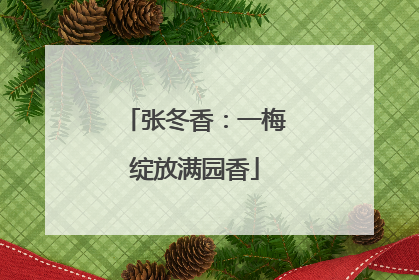 张冬香：一梅绽放满园香