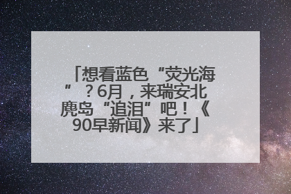 想看蓝色“荧光海”？6月，来瑞安北麂岛“追泪”吧！《90早新闻》来了