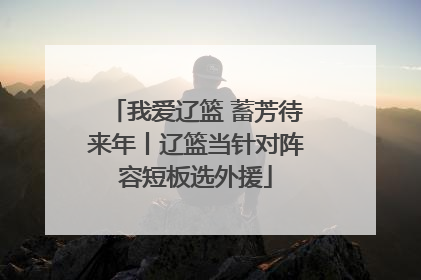 我爱辽篮 蓄芳待来年丨辽篮当针对阵容短板选外援