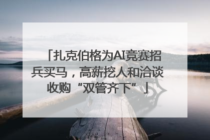 扎克伯格为AI竞赛招兵买马，高薪挖人和洽谈收购“双管齐下”