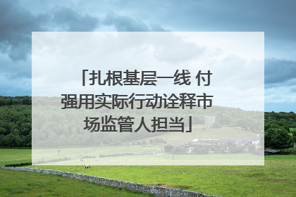 扎根基层一线 付强用实际行动诠释市场监管人担当