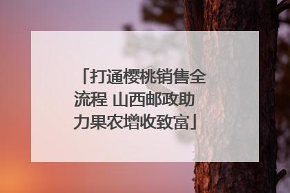 打通樱桃销售全流程 山西邮政助力果农增收致富