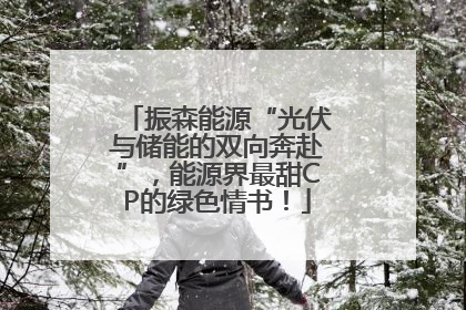 振森能源“光伏与储能的双向奔赴”，能源界最甜CP的绿色情书！