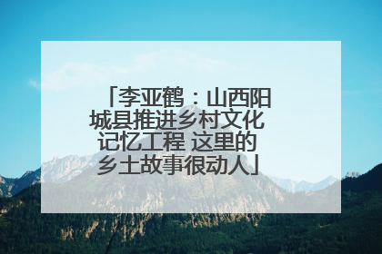 李亚鹤：山西阳城县推进乡村文化记忆工程 这里的乡土故事很动人