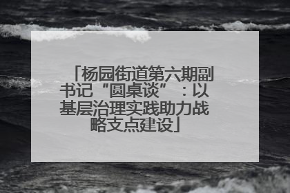 杨园街道第六期副书记“圆桌谈”：以基层治理实践助力战略支点建设