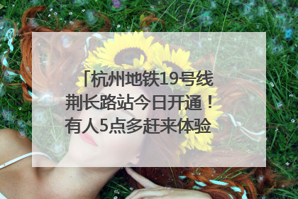 杭州地铁19号线荆长路站今日开通！有人5点多赶来体验：太方便了