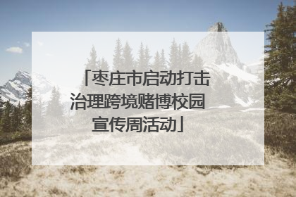 枣庄市启动打击治理跨境赌博校园宣传周活动