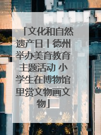 文化和自然遗产日丨德州举办美育教育主题活动 小学生在博物馆里赏文物画文物