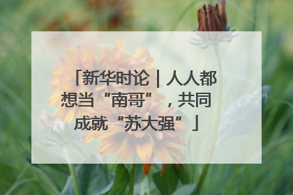 新华时论｜人人都想当“南哥”，共同成就“苏大强”