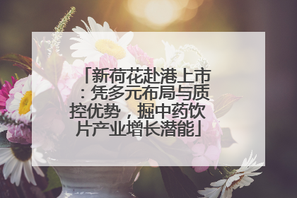 新荷花赴港上市：凭多元布局与质控优势，掘中药饮片产业增长潜能