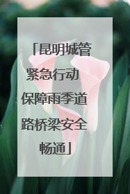 昆明城管紧急行动 保障雨季道路桥梁安全畅通