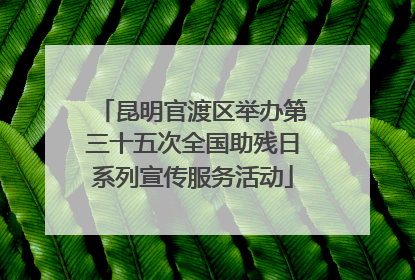 昆明官渡区举办第三十五次全国助残日系列宣传服务活动