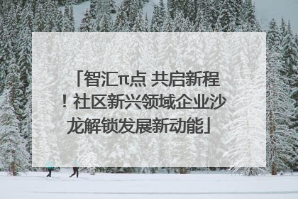 智汇π点 共启新程！社区新兴领域企业沙龙解锁发展新动能