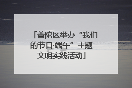 普陀区举办“我们的节日·端午”主题文明实践活动