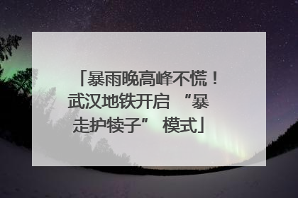 暴雨晚高峰不慌！武汉地铁开启 “暴走护犊子” 模式