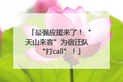 最强应援来了！“天山来客”为宿迁队“打call”！