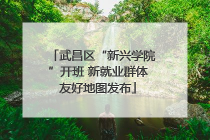 武昌区“新兴学院”开班 新就业群体友好地图发布