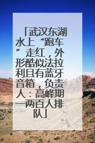 武汉东湖水上“跑车”走红，外形酷似法拉利且有蓝牙音箱，负责人：高峰期一两百人排队