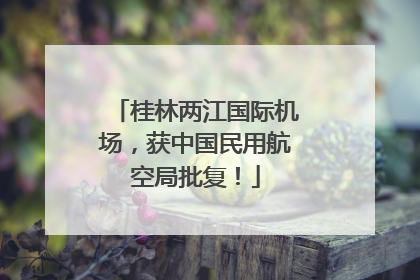 桂林两江国际机场，获中国民用航空局批复！