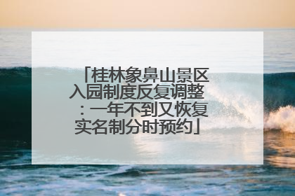 桂林象鼻山景区入园制度反复调整：一年不到又恢复实名制分时预约