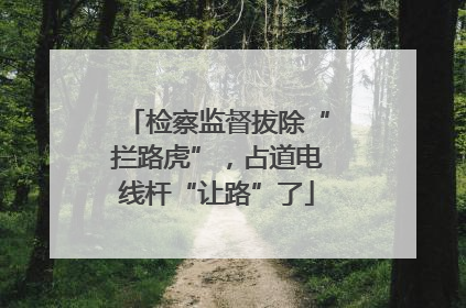 检察监督拔除“拦路虎”，占道电线杆“让路”了