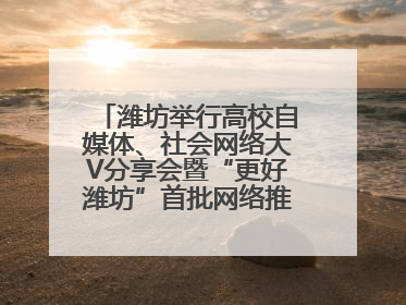 潍坊举行高校自媒体、社会网络大V分享会暨“更好潍坊”首批网络推介官聘任仪式
