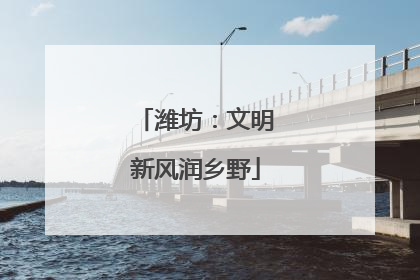 潍坊：文明新风润乡野