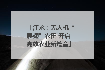 江永：无人机“展翅”农田 开启高效农业新篇章