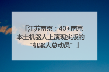 江苏南京：40+南京本土机器人上演现实版的“机器人总动员”