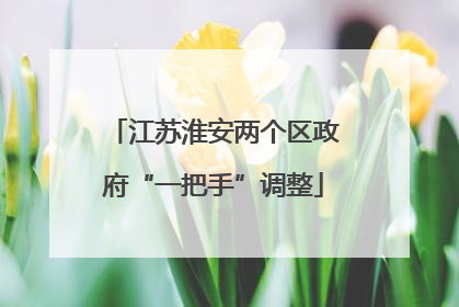 江苏淮安两个区政府“一把手”调整