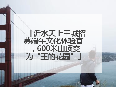 沂水天上王城招募端午文化体验官，600米山顶变为“王的花园”