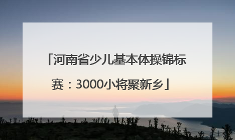 河南省少儿基本体操锦标赛：3000小将聚新乡
