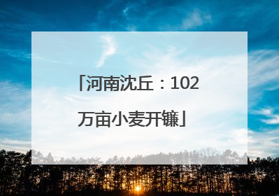 河南沈丘：102 万亩小麦开镰