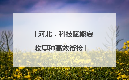 河北：科技赋能夏收夏种高效衔接