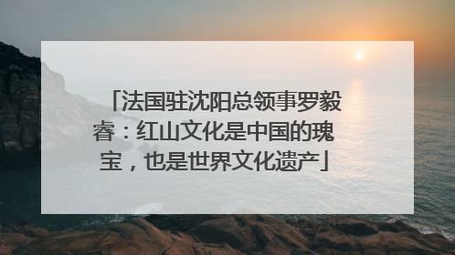法国驻沈阳总领事罗毅睿：红山文化是中国的瑰宝，也是世界文化遗产